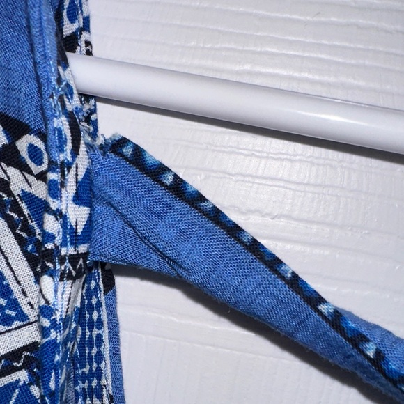 Sand and Spirit Blue Patterned Maxi Dress with LaceTrim - Picture 5 of 7